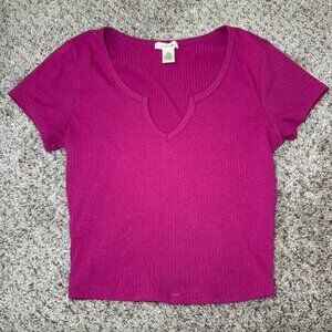 Bozzolo magenta hot pink short sleeve tee size small
